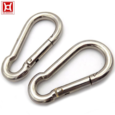 M5 Carabiner 304 αιφνιδιαστικοί γάντζοι 5x50mm ανοξείδωτου ανοίξεων αντιδιαβρωτικοί