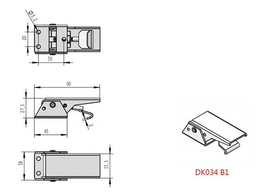 DK034B1 διευθετήσιμος σύρτης τραβερσών χάλυβα για τις βιομηχανικές εφαρμογές βαρέων καθηκόντων